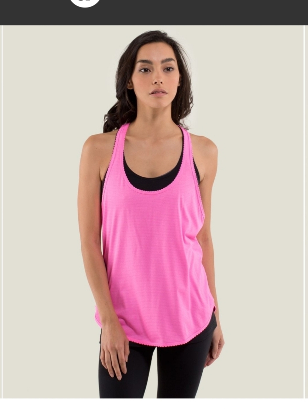 Lululemon Lightweight 105F Singlet Silver Women's Pink Racerback Tank Top